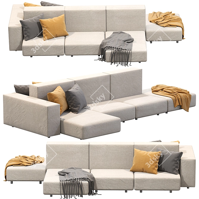 Extra Wall Sofa - Modern and Versatile Design 3D model image 5