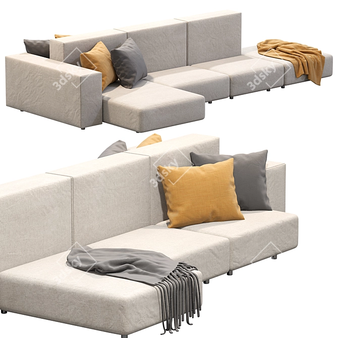 Extra Wall Sofa - Modern and Versatile Design 3D model image 7
