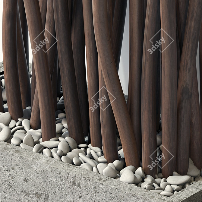 Thick Branch Screen #1 3D model image 3