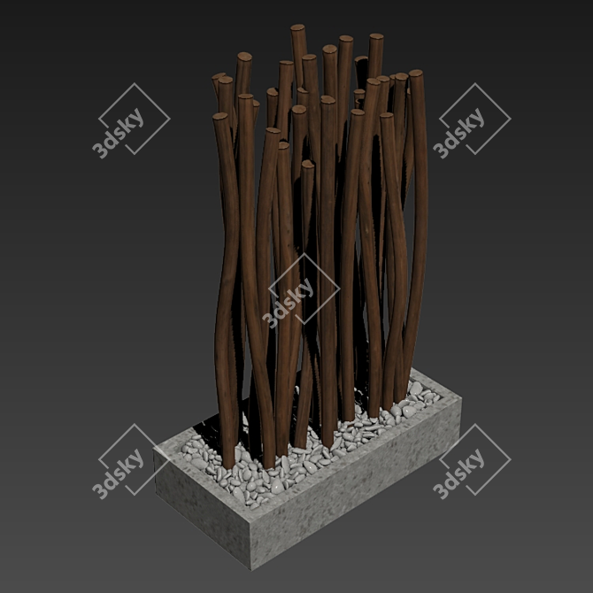 Thick Branch Screen #1 3D model image 6