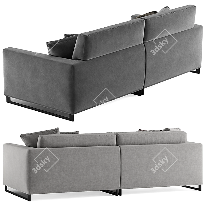 Modern Frigerio Salotti Davis Free Sofa 3D model image 4