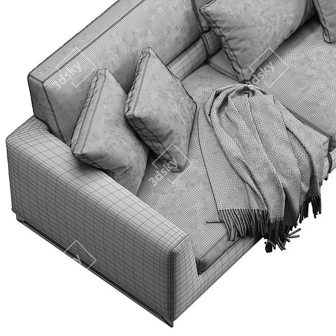 Modern Frigerio Salotti Davis Free Sofa 3D model image 7