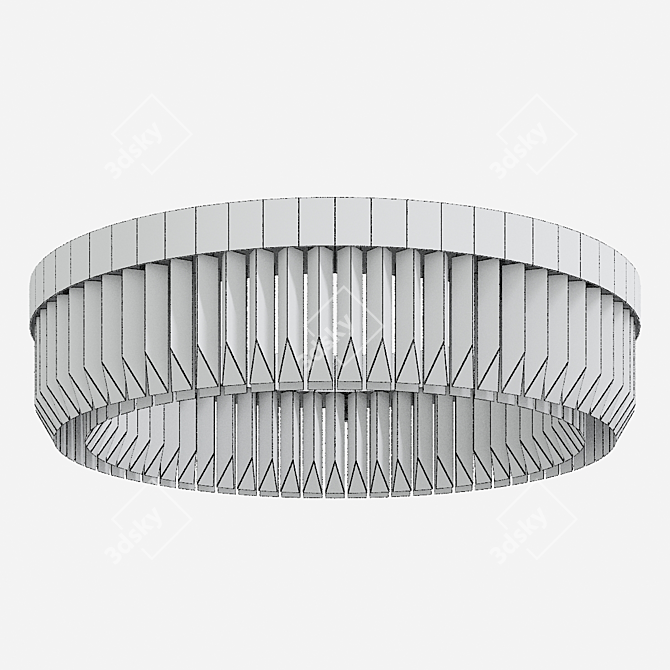 Elegant Pendant Chandelier: Patrizia Volpato Riflessi 3D model image 3