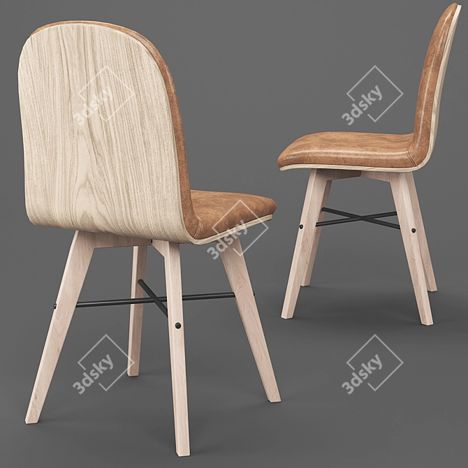 Napoli Modern Dining Chair 3D model image 2