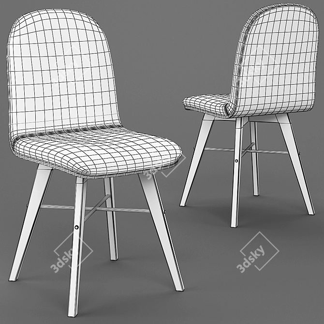 Napoli Modern Dining Chair 3D model image 5