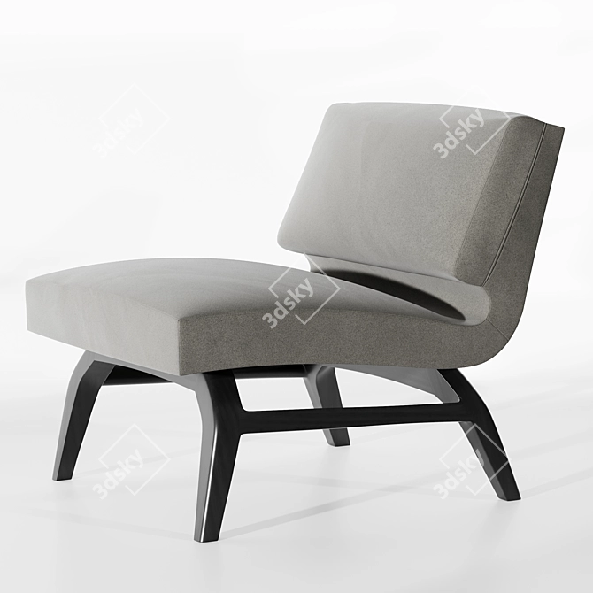 Motto Lounge Chair: Contemporary Elegance 3D model image 1