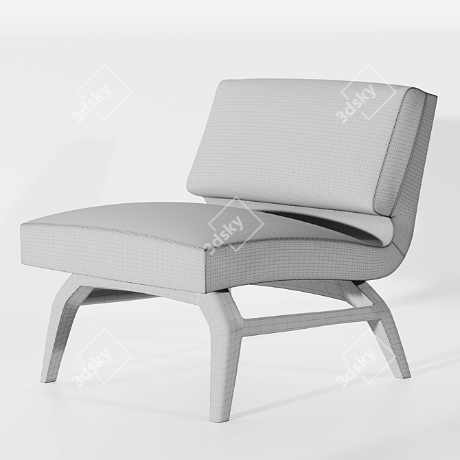 Motto Lounge Chair: Contemporary Elegance 3D model image 4