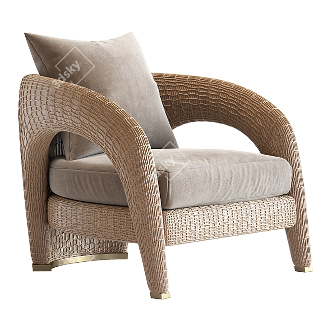 Caracole Weave Me Be Chair: Natural Rope Frame, Luxury Comfort 3D model image 1