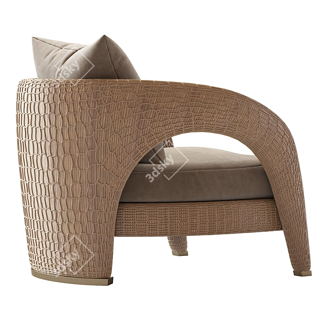 Caracole Weave Me Be Chair: Natural Rope Frame, Luxury Comfort 3D model image 2