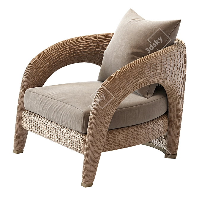 Caracole Weave Me Be Chair: Natural Rope Frame, Luxury Comfort 3D model image 3