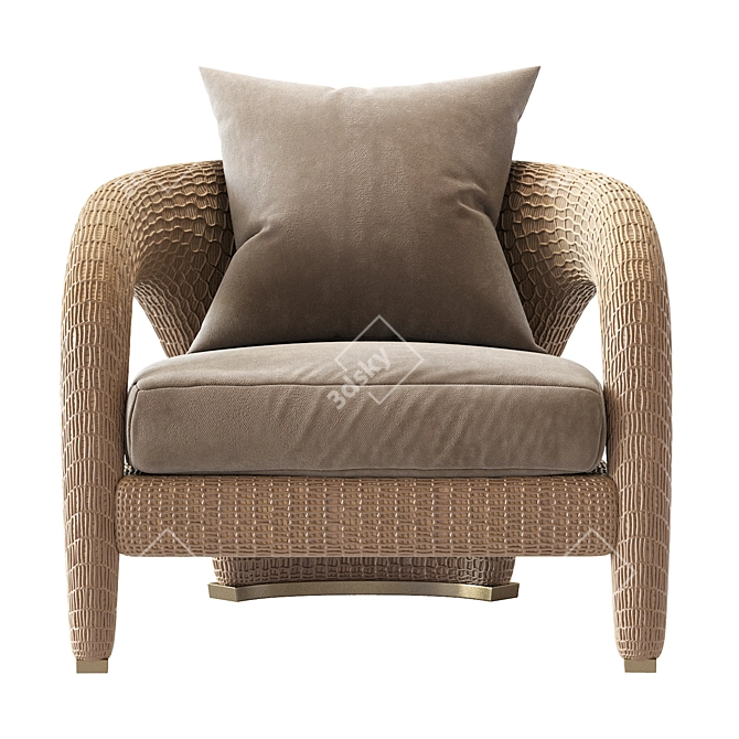 Caracole Weave Me Be Chair: Natural Rope Frame, Luxury Comfort 3D model image 4