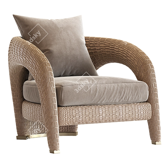 Caracole Weave Me Be Chair: Natural Rope Frame, Luxury Comfort 3D model image 5