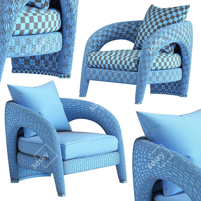 Caracole Weave Me Be Chair: Natural Rope Frame, Luxury Comfort 3D model image 6