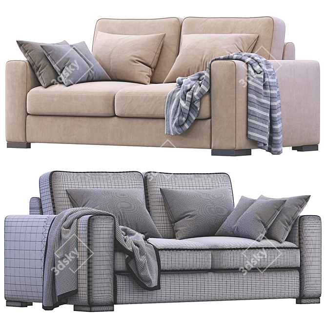 Modern Orion Sofa: Sleek Design, Versatile Comfort 3D model image 5