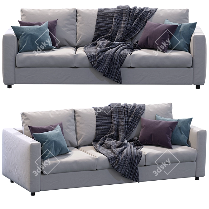 Modern Grey Sofa | Ikea Finnala 3D model image 2