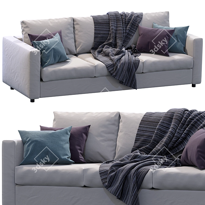 Modern Grey Sofa | Ikea Finnala 3D model image 4