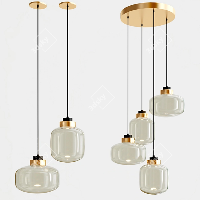 Elegant LEGIER Hanging Lamps 3D model image 4