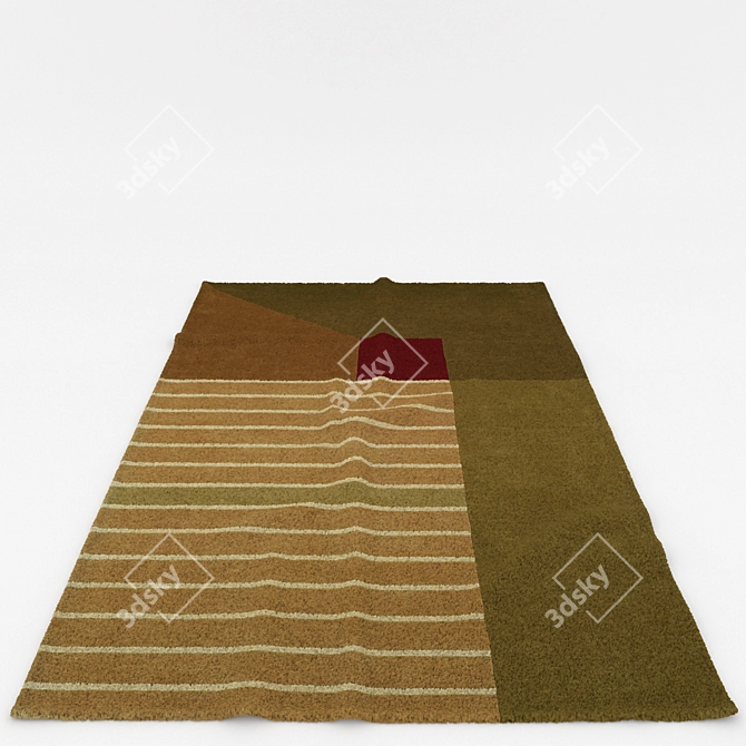 Versatile 6-Piece Rug Set 3D model image 6