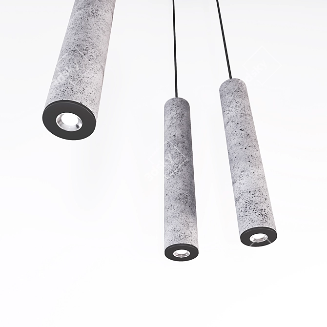 Minimalist Concrete Pendant Lamp 3D model image 5