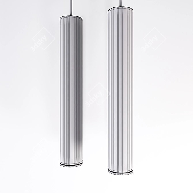 Minimalist Concrete Pendant Lamp 3D model image 6