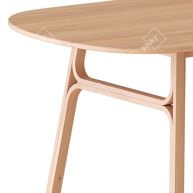 Modern Bamboo Dining Set: VOXLÖV Table and Chairs 3D model image 5