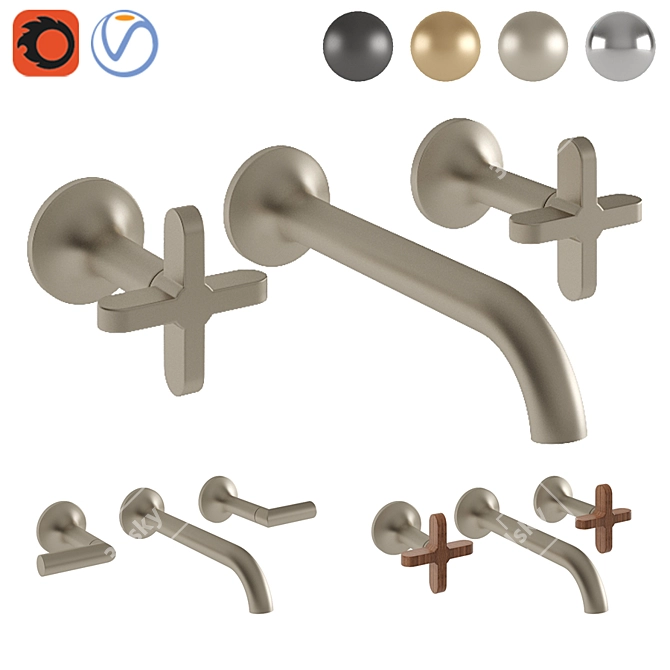 Brizo Odin Faucet: Elegant and Modern 3D model image 4