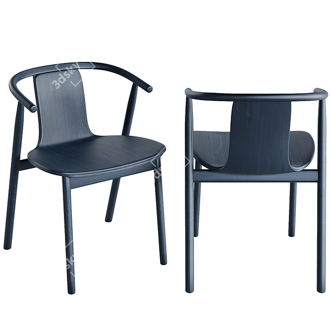 Sleek Bac Chair: Functionality & Aesthetics 3D model image 1