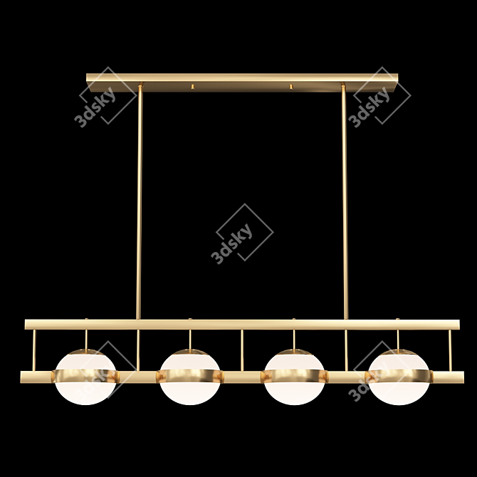 Mid-Century Modern Biba Chandelier 3D model image 1