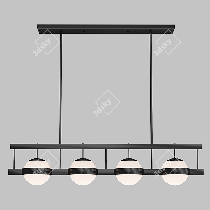 Mid-Century Modern Biba Chandelier 3D model image 2