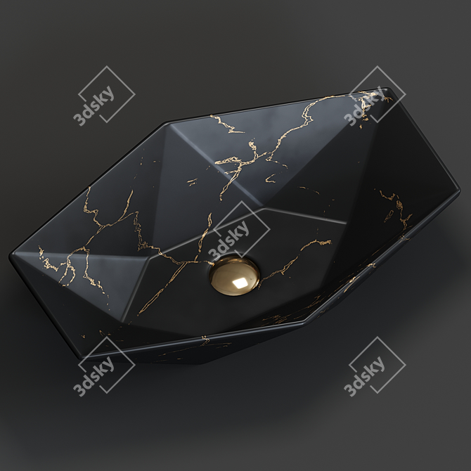 Elegant REA VEGAS Washbasin 3D model image 1