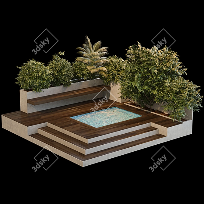 Ultimate Outdoor Oasis: Backyard & Pool Furniture 3D model image 2