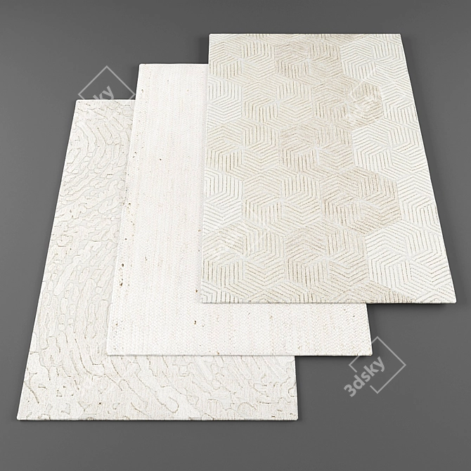 High-Resolution Rugs Set 3D model image 1