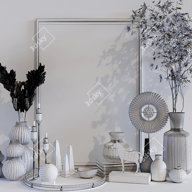 Elegant Decoration Set 2015 3D model image 7