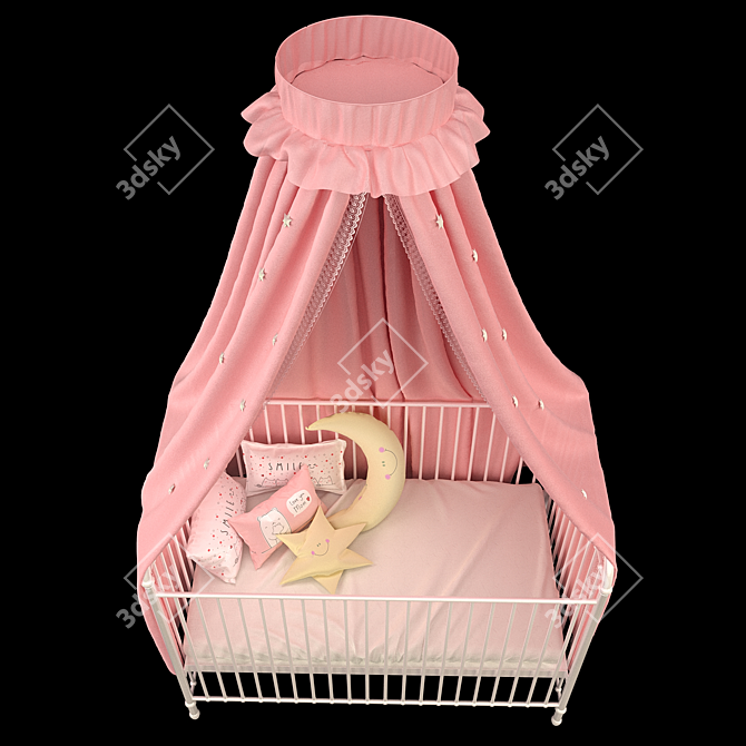 CozyDreams Baby Bed 3D model image 2