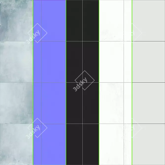  Ocean Turquoise Tile - 12 Textures, PBR, 4K 3D model image 3