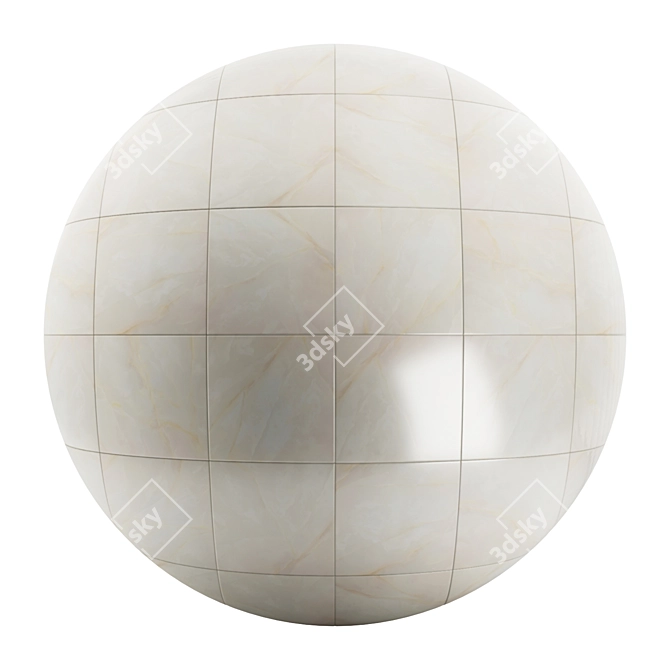 Elegant Kristal Beige Marble Tile 3D model image 1