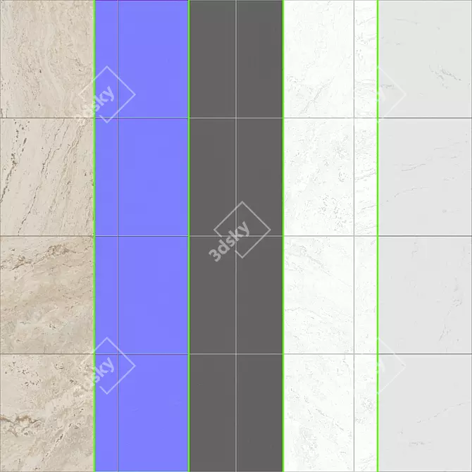 Antico Stone Tile: 12 Textures, PBR, 4k 3D model image 3