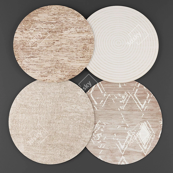 Modern Round Rugs Collection 3D model image 1