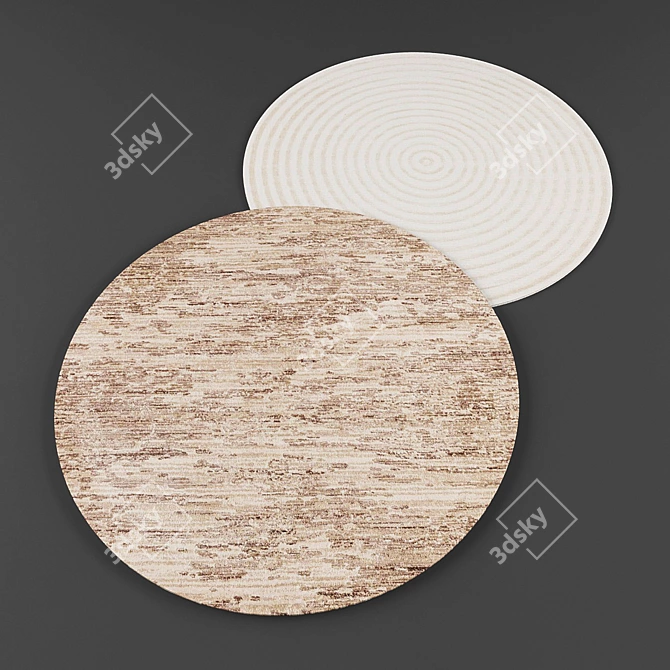 Modern Round Rugs Collection 3D model image 2