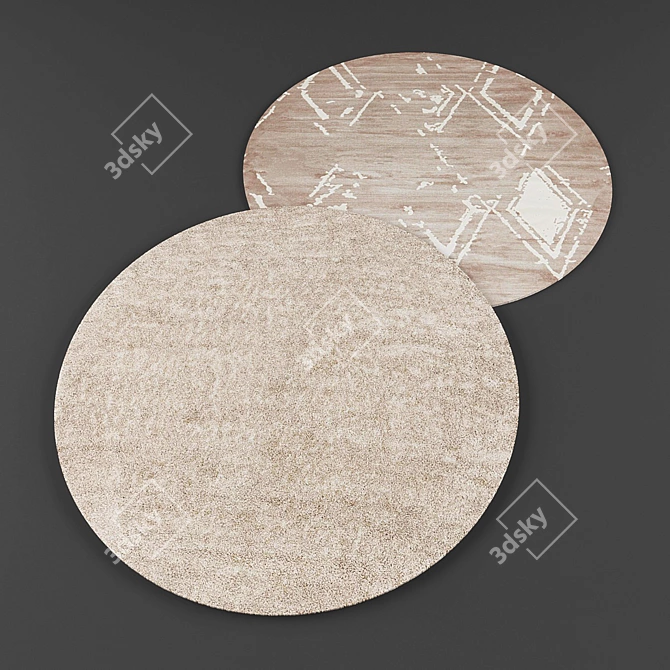 Modern Round Rugs Collection 3D model image 3