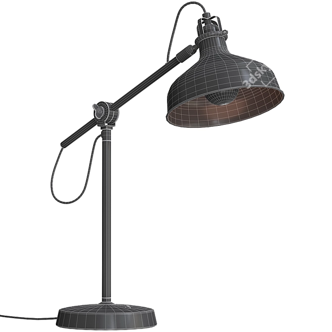 Ranarp Task Lamp: Sleek Black Design 3D model image 1