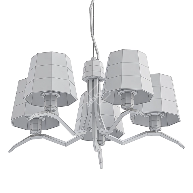 Elegant Citilux Emma Pendant Chandelier 3D model image 2