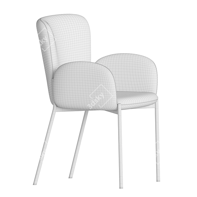 Modern K445 Dining Chair 3D model image 4