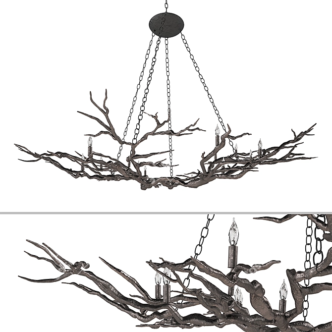 Kenora Glam Chandelier 3D model image 1