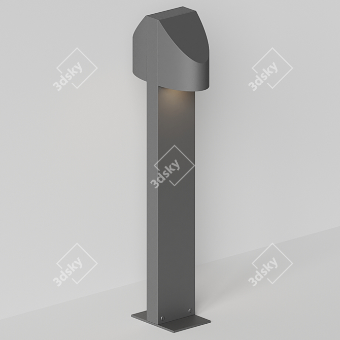 Shear Outdoor Bollard: Angled Architectural Design 3D model image 3