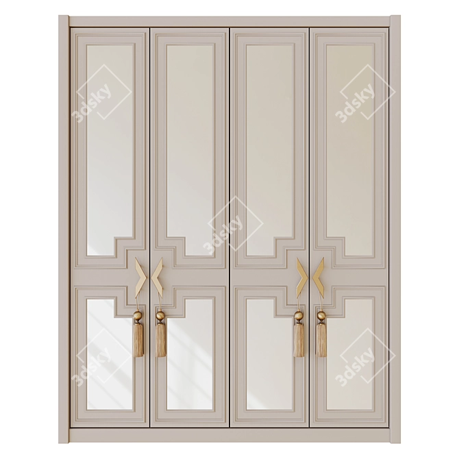 Customizable Cupboard Set 3D model image 1