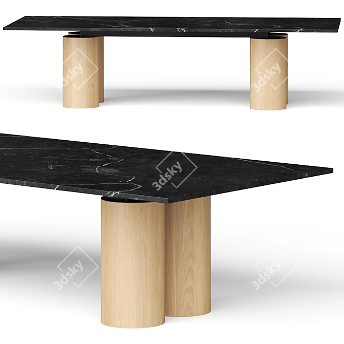 Modern Rustic Dining Table: Jose Martinez Medina NSW 3D model image 1