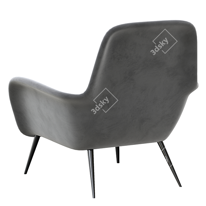 Sleek Swoon Lounge Chair 3D model image 5