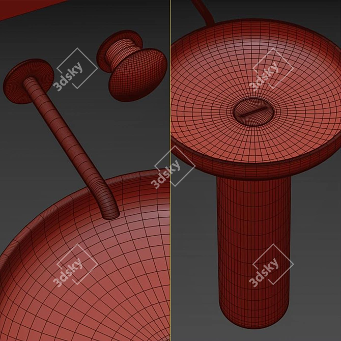 Elegant Antonio Lupi Washbasin 3D model image 3
