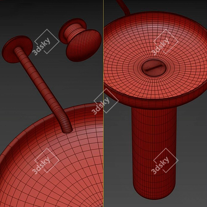 Elegant Antonio Lupi Washbasin 3D model image 5